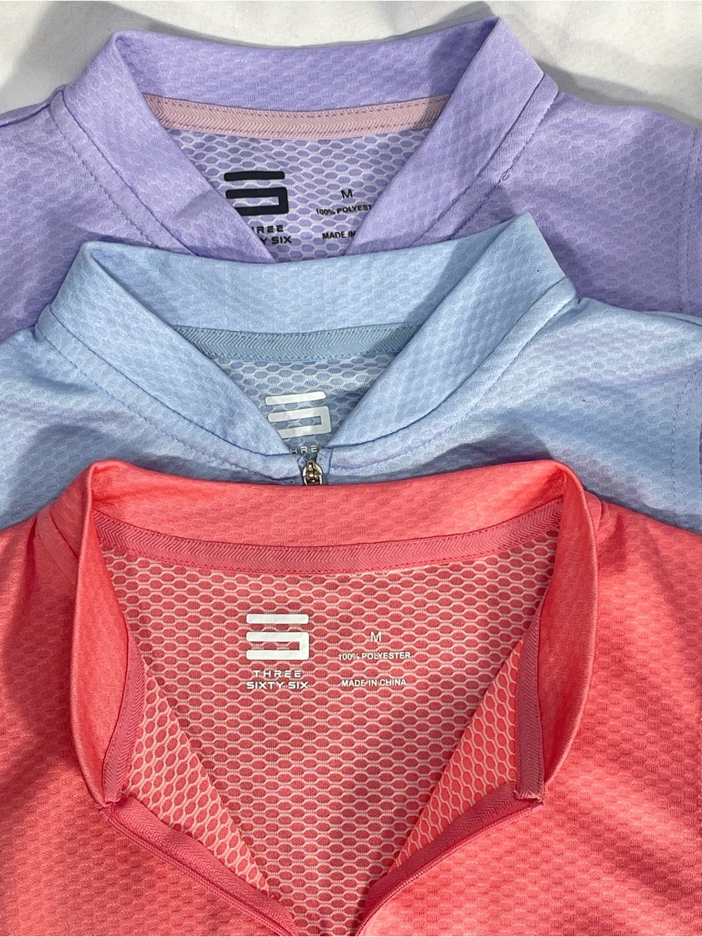 Three Sixty Six Women's Athletic Tank Top Bundle Sz M Coral, Lilac, Sky NWOT